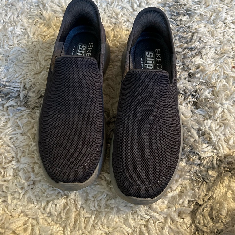 Skechers Men's Dark Grey “Go Walk” Slip-In Shoes